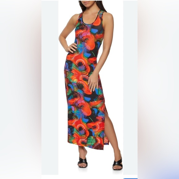 Love Dresses & Skirts - Love Red and Blue Sleeveless Maxi Dress with Slit